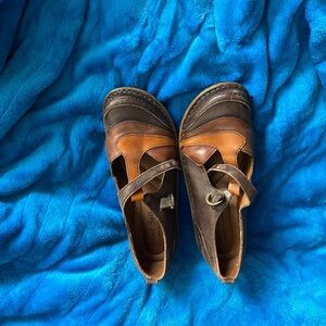 Joseph Seibel Brown and Tan Mary Jane Shoes